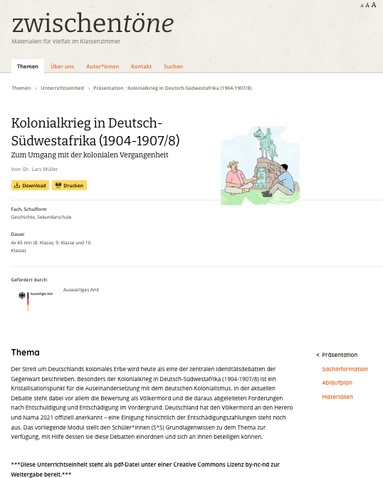 Zum Umgang mit der kolonialen Vergangenheit