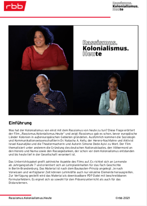 Rassismus. Kolonialismus. Heute